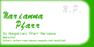 marianna pfarr business card